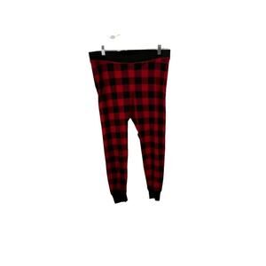 J.Crew Cabin Fever Cotton Sleep Pants AT472 Womens Large Red Black Buffalo Plaid
